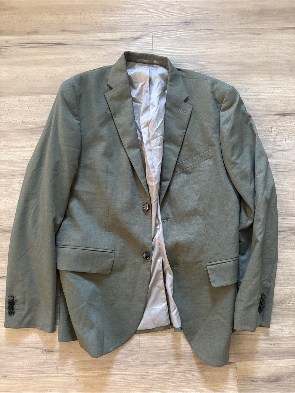 H&M Olive Green Two-Button Men's Blazer